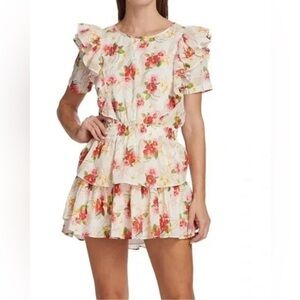 Loveshackfancy Island Vibes Natasha Ruffled Mini Dress